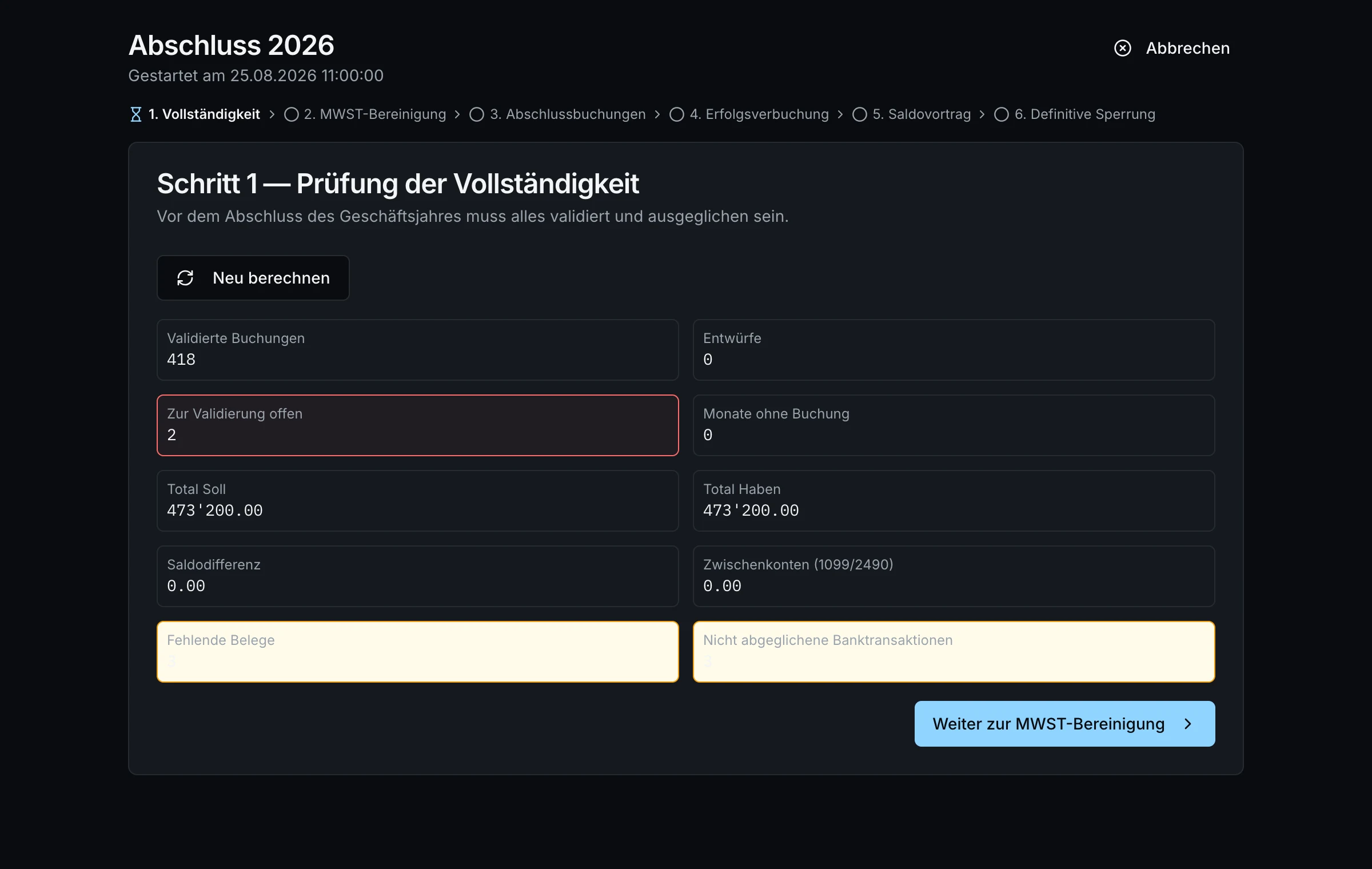 Die Vorprüfung